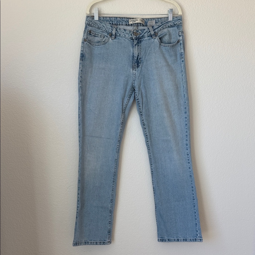 Canyon River Blues Petite 12P Light Wash Straight Leg Jeans Classic Fit